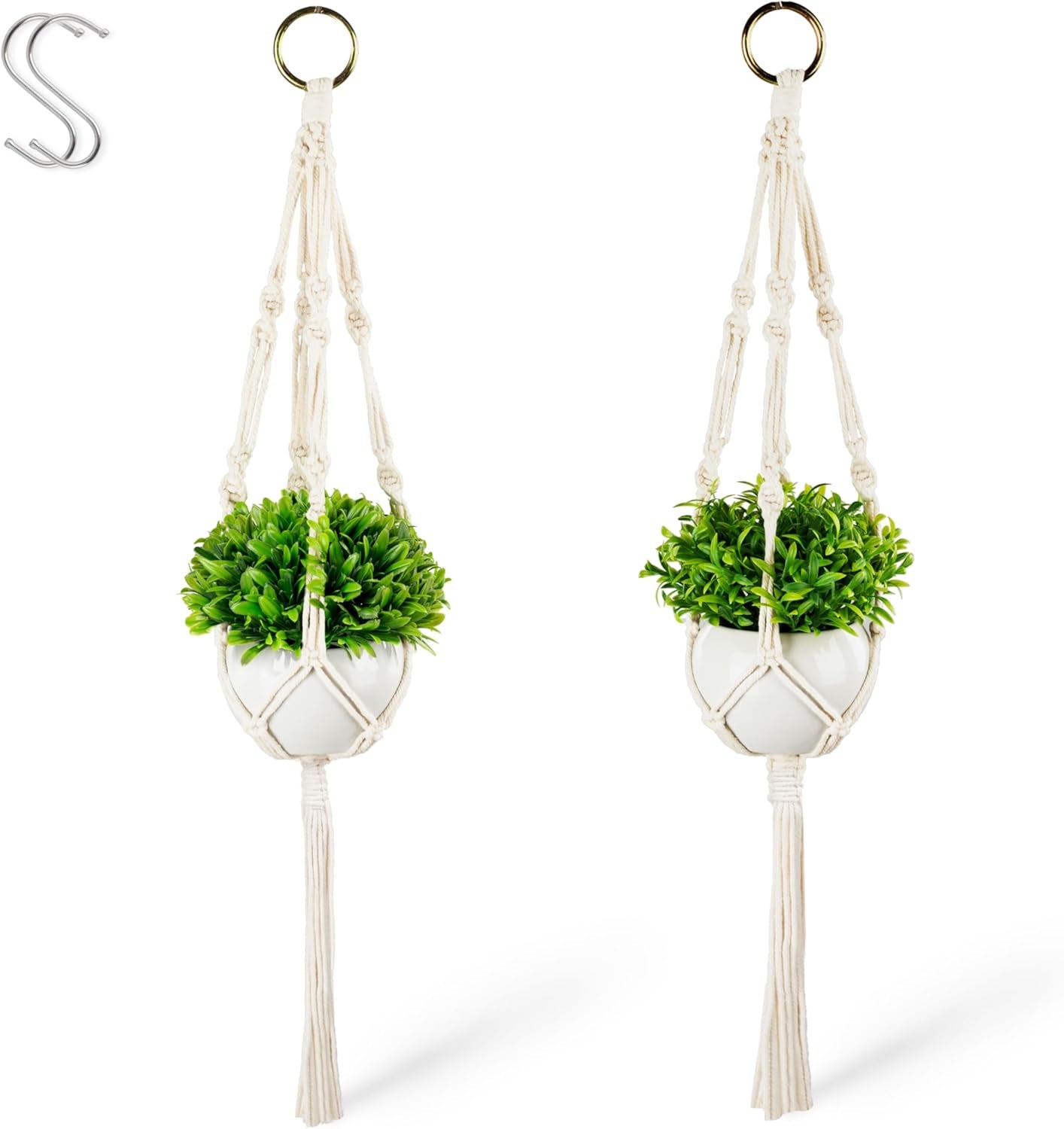 PASCH® 3Er Set Monstera Künstlich (20Cm) in Weißen Keramiktöpfen: Künstliche Pflanzen Wie Echt | Monstera Pflanze Künstlich | Kunstpflanze Hängend Im Topf | Hängepflanze Künstlich Abgestimmt