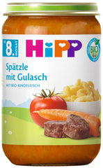 HiPP Spätzle with Goulash (6 x 220g), meal from 8 months, no added salt, with Omega-3, best organic quality