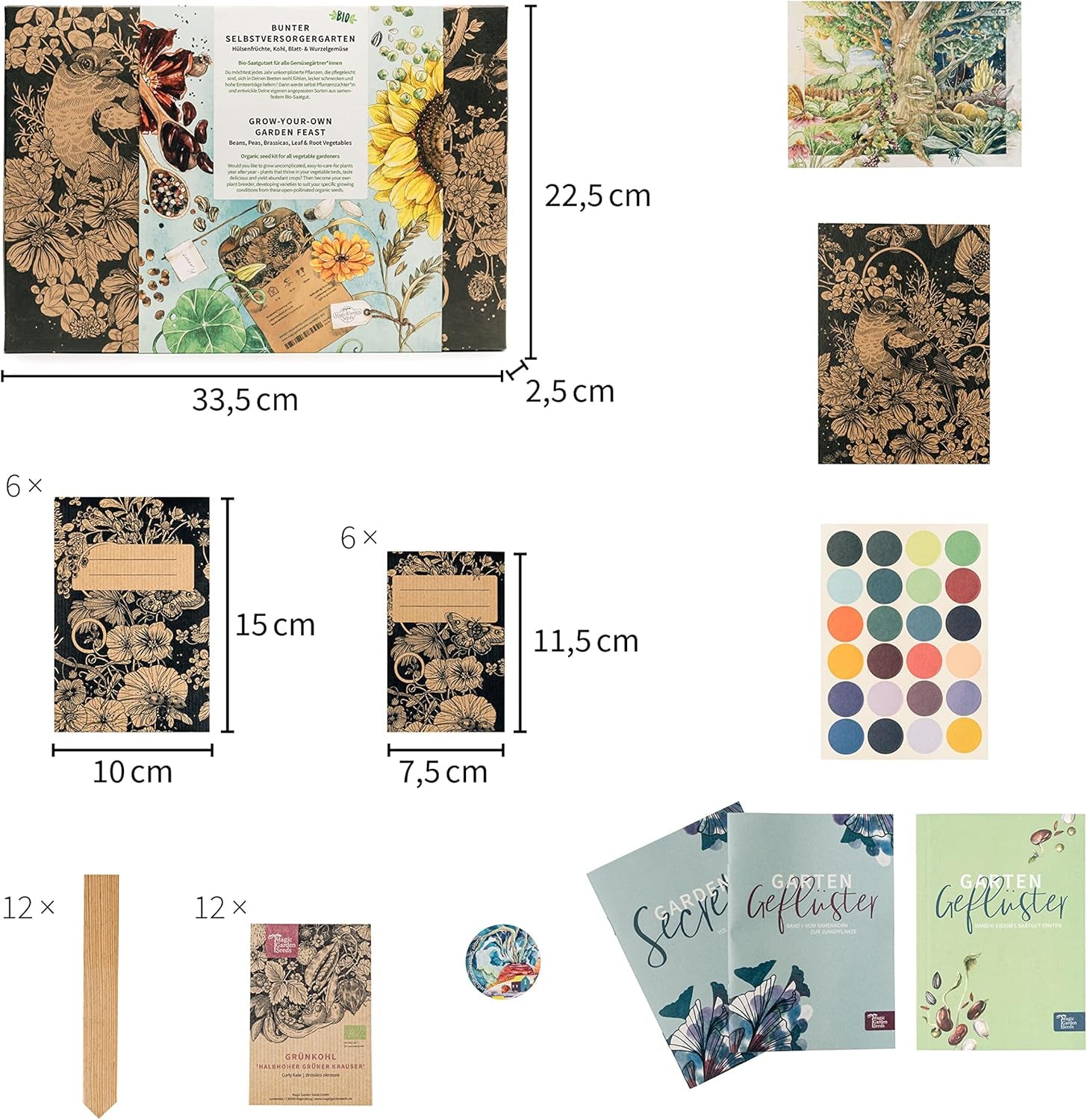 Bunter Selbstversorgergarten - Bio-Saatgutset Für Alle Gemüsegärtner*Innen - Hülsenfrüchte, Kohl, Blatt- & Wurzelgemüse