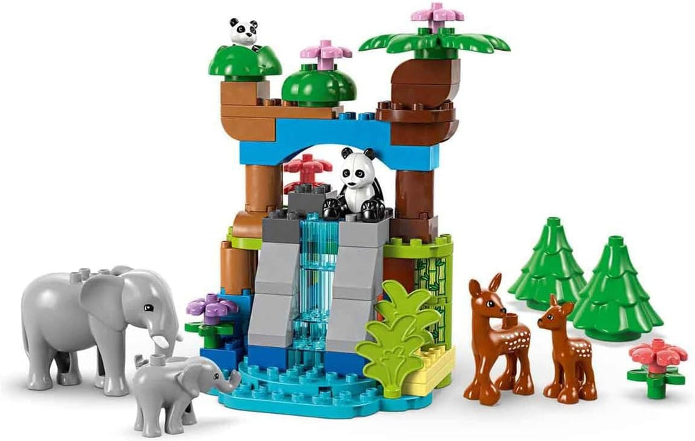 LEGO DUPLO Town Wild Animal Families 3-in-1 Set, Toddler Educational Toy with Turtles, Tigers, Elephants, Deer, Pandas, Set for Preschoolers from 2 Years Old, Building Toy with Animal Figures 10446 Building Sets Beuche den LEGO-Store