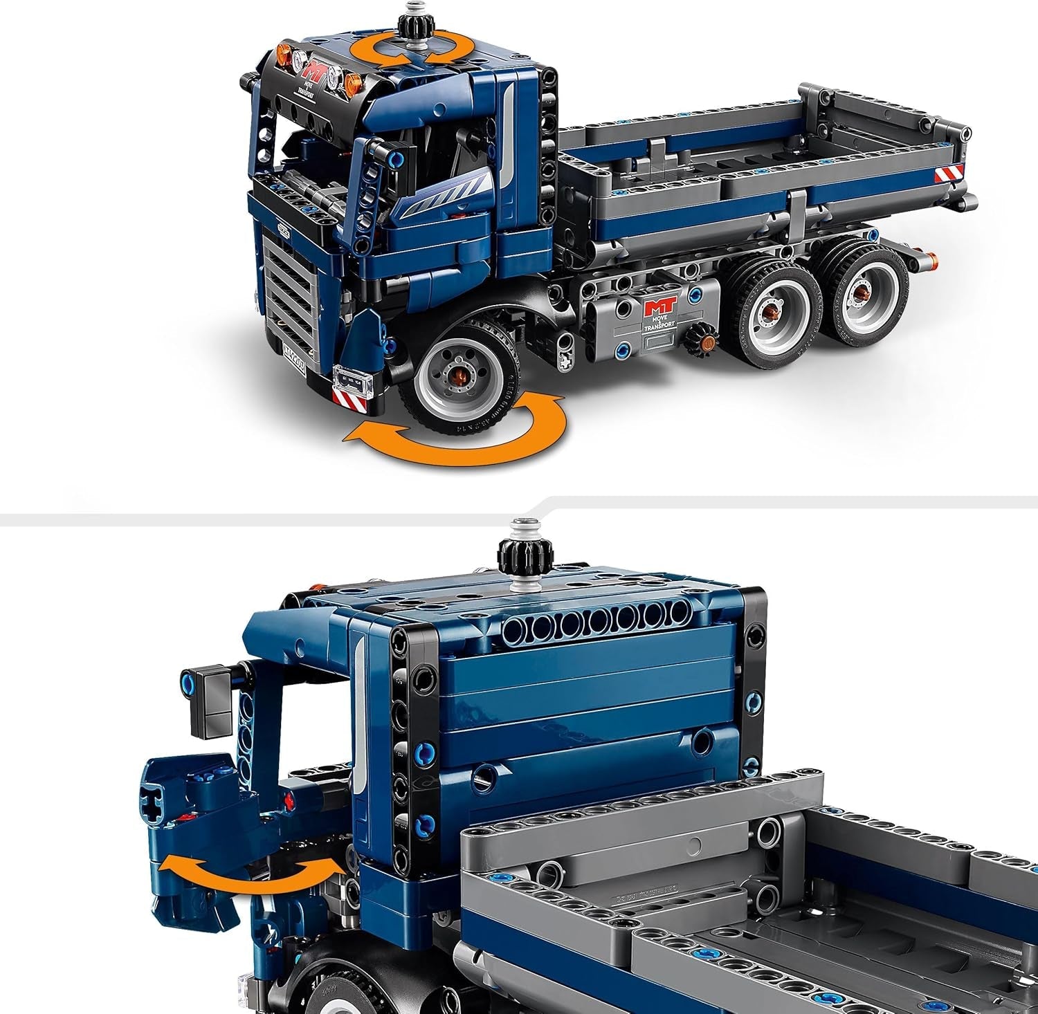 LEGO Technic Dump Truck toy with steering wheel and movable dump truck - blue construction vehicle - gift idea for birthdays or holidays - construction set for boys and girls from 9 years 42203 Construction sets Besuche den LEGO-Store