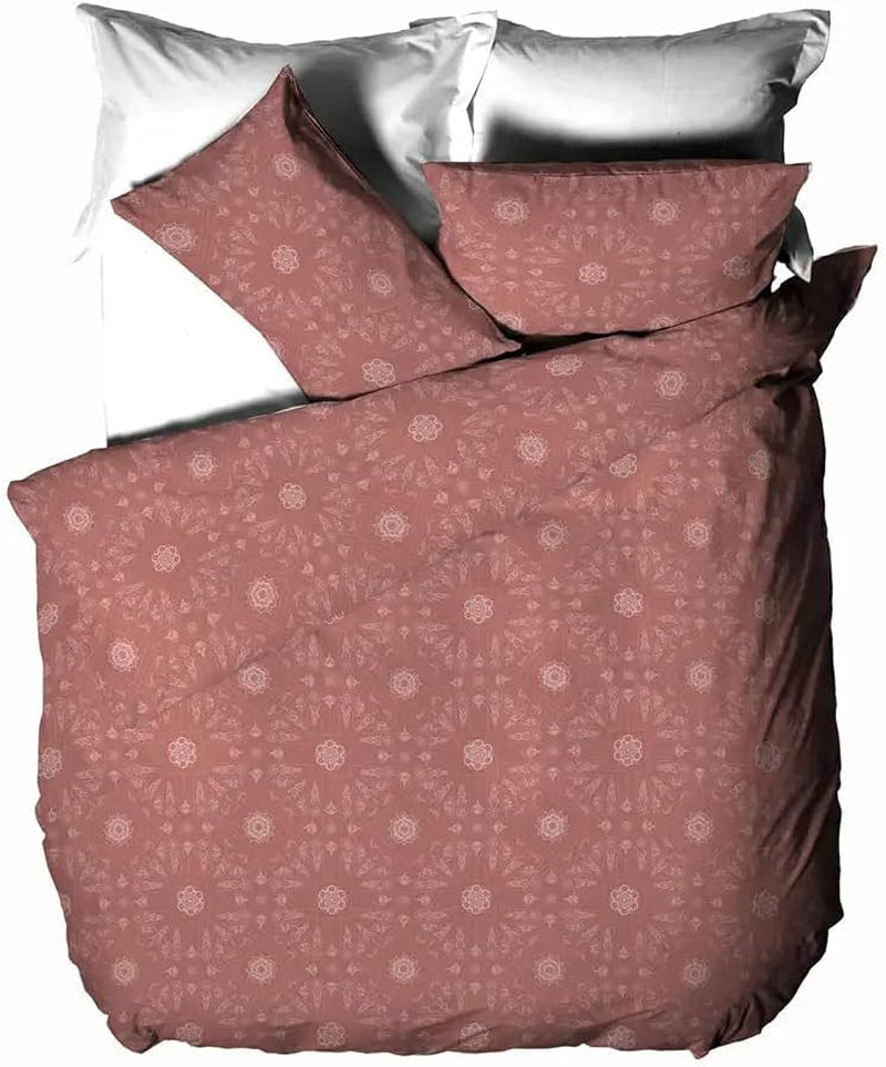 The Linen Yard Bohemian Duvet Cover Set, Red, 260 X 220Cm Duvets and Quilts Naty Shop Red Clay Single Bed