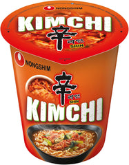 Nong Shim Kimchi Ramyun instant noodles - Korean ramen soup in a cup - quick preparation - 1 package of 75g