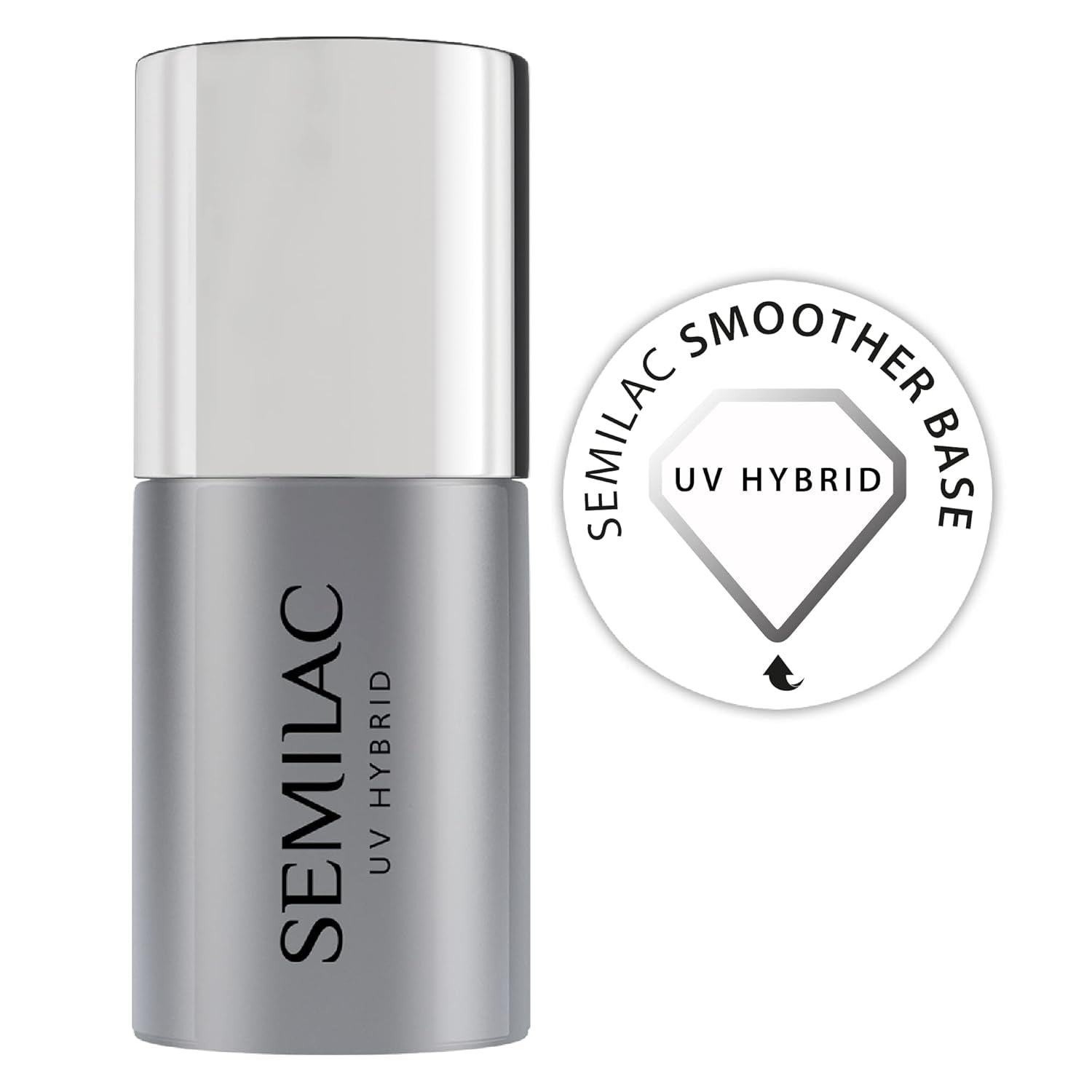 Semilac Pure&Clean UV nail polish base 7 ml – Self-leveling hybrid base for sensitive nails