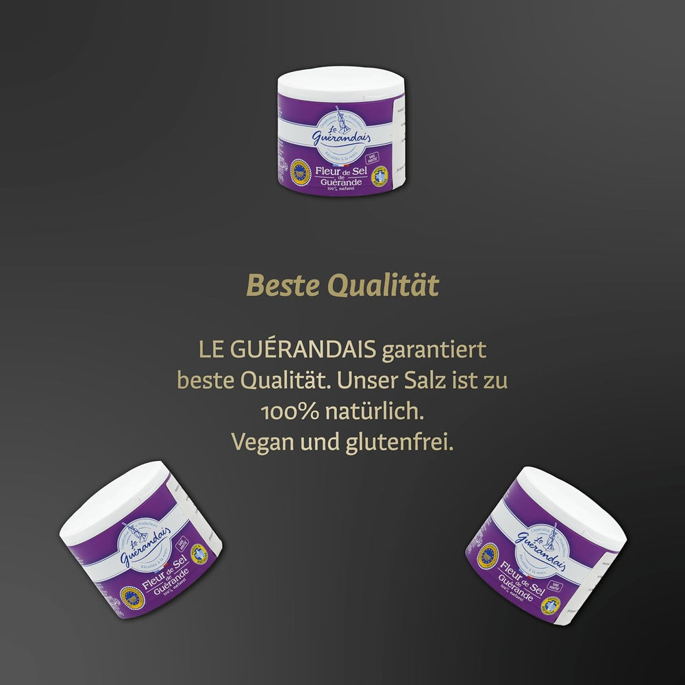 Handgeschöpftes Fleur de Sel, DE GUERANDE, 125g Dose
