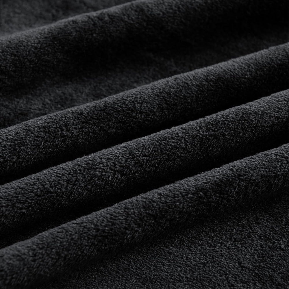 Good Nite Cozy Blanket Fluffy Blanket Bed Blanket Sofa Blanket XL Living Blanket Fleece Blanket 150X200Cm Black Soft Warm Blankets Fluffy Blanket Beds and Blankets Good Nite