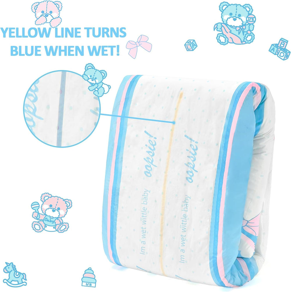 Adult Printed Diapers 5500-5800ml 10 Pieces - Toilet Briefs (XL)