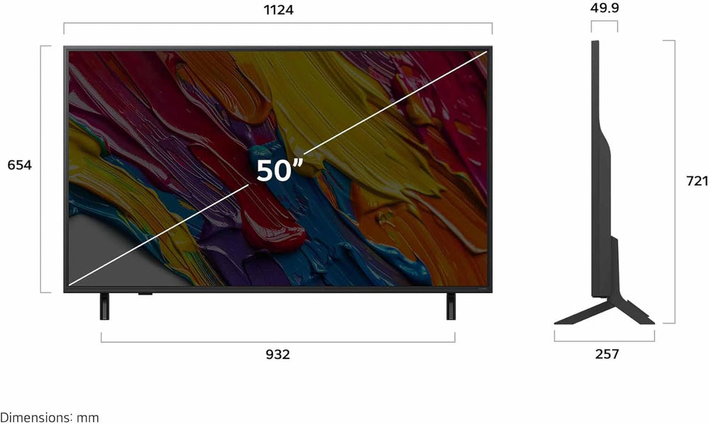 Televizor LG 50QNED82A6B, 50 inch (127 cm), 4K, QNED AI (procesor α7 Gen8 4K AI, webOS 25, 60Hz) [Anul modelului 2025]