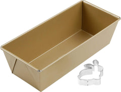 Tavă de copt Dr. Oetker, inclusiv tăietor de iepurași, Golden Easter – 25 cm, tablă de oțel antiaderentă, ideală pentru prăjituri de Paște