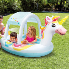 Piscină spray Intex Unicorn, umflată, dimensiuni: 254 cm x 132 cm x 109 cm (58435NP)