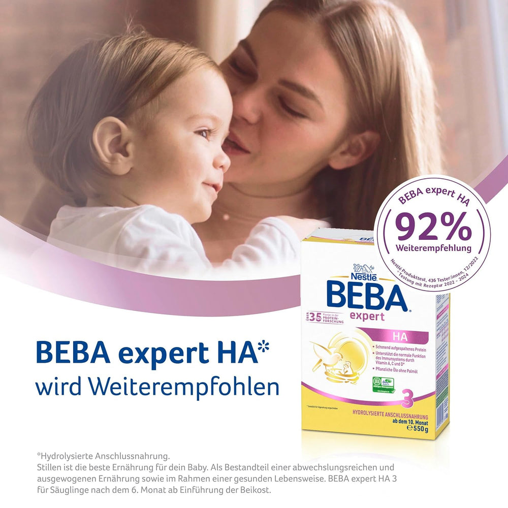 BEBA expert HA 3 Hydrolyzed continuation formula, from 10 months, 1 pack (1 x 550 g)