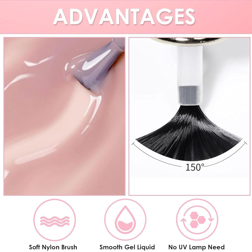 4 Piece Nail Polish Set - Quick Dry Long Lasting Water Based Nail Polish - DIY Nail Design Nail Polish (Nude Normal Style 4 Piece Set)