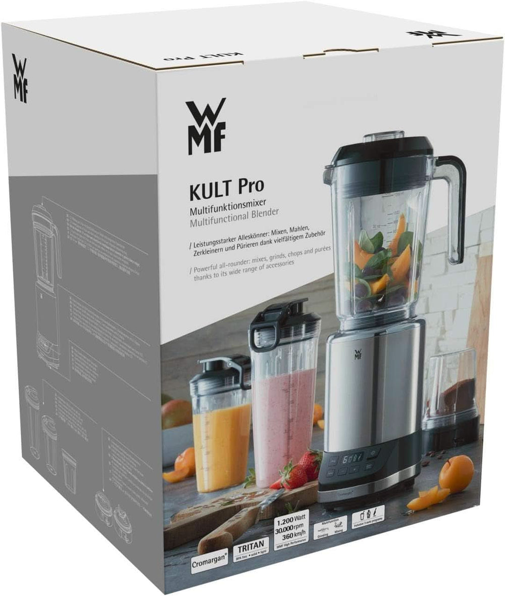 WMF Kult Pro Multifunktionsmixer Hochleistungsmixer, 30,000 U/Min, Smoothie Maker, Standmixer, Ice-Crush Funktion, 4 Mixbehälter Inkl. Togo-Verschluss Kitchen Naty Shop