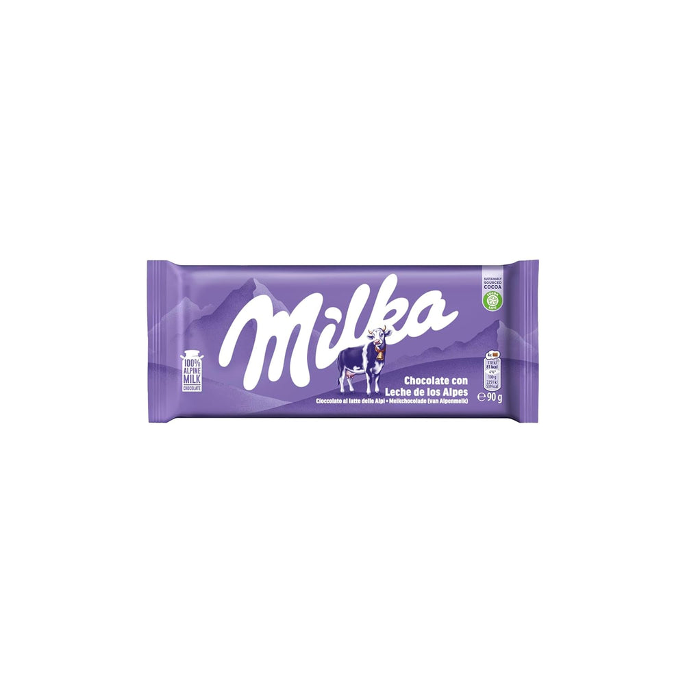 Milka Cow Spots – Alpine milk chocolate with white chocolate in cow spot design – 24 x 90g