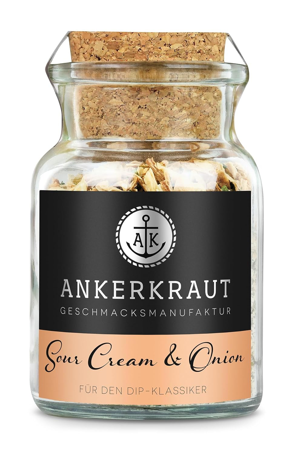 Ankerkraut "Sour-Cream & Onion", Dip-Gewürzmischung for Kartoffelspalten, Brot, Fleisch oder Chips, 160g in aromadichten Bag