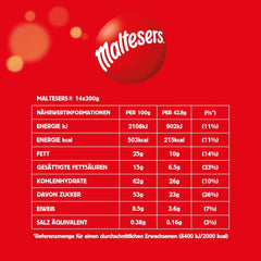 Maltesers, chocolate balls with a crunchy and light center, airy, chocolate snack, 1 pack (1 x 300g)