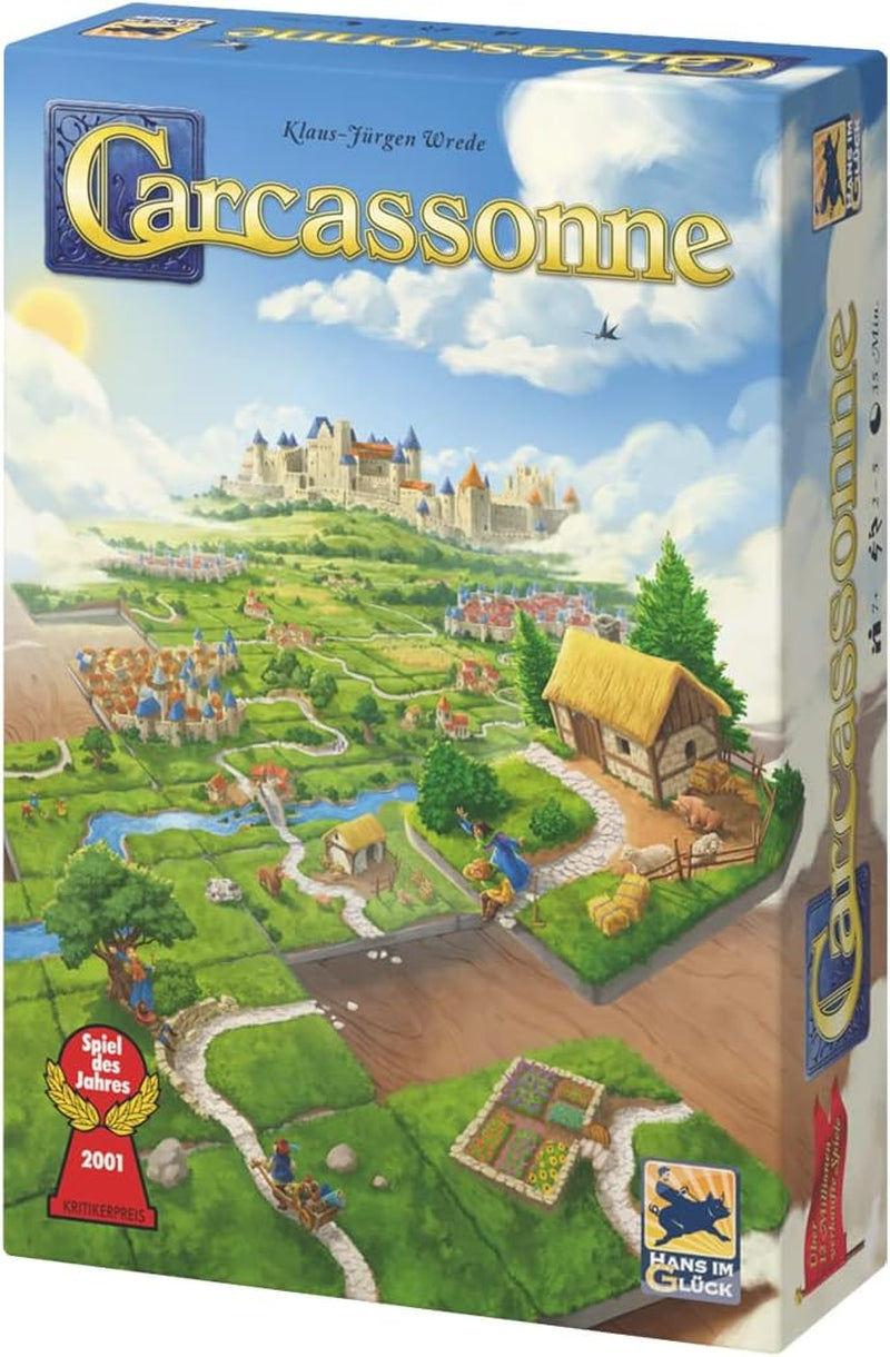 Hans im Glück, UNbox Now, Carcassonne V3.0, Core Game, Family Game, Game of the Year 2001, 2-5 Players, Ages 7+, 35 Minutes Playtime, German