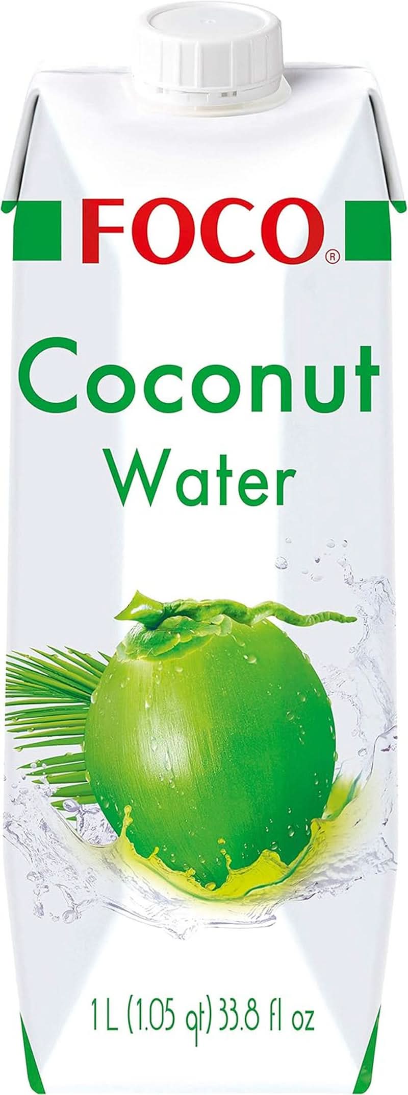FOCO Organic Coconut Water Pure Refreshing Sports Drink 100% Coconut Water - 6 X 1 Liter Naty Shop 1 Liter Pure
