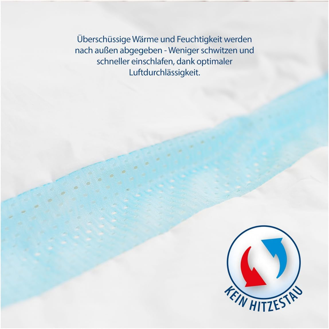 Genius Eazzzy Climate Comfort Quilt 155 X 220 Cm, Fiber-tight, Lightweight quilt for all seasons, Breathable quilt, Pleasant temperature for sleep, Quilt for all seasons Quilts and quilts Naty Shop