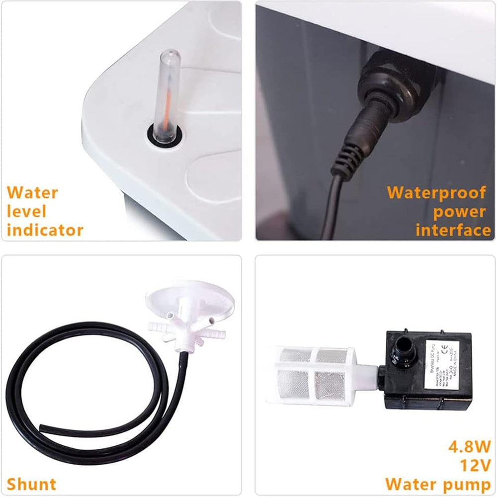 Hydroponic Tower, 15-Tier 45-Hole Wax Aquaponic System, Wireless Garden Aeroponic Grow Kit for Herbs, Fruits and Vegetables with Hydration Pump, Adapters, Mesh Pots