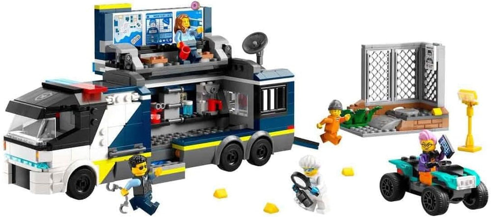 LEGO City Police Truck with Lab, Quad Police Set and Toy Truck for Kids, Gift for Boys and Girls 7 Years and Up, Plus 5 Minifigures - 2 Policemen, 1 Scientist and 2 Crooks 60418 Building Sets Beuche den LEGO-Store