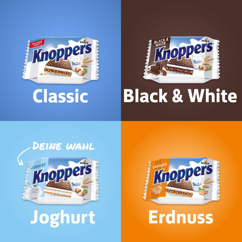 Yogurt – 4 x 200 g – Wafer slices filled with yogurt and nougat cream, hazelnuts and cocoa