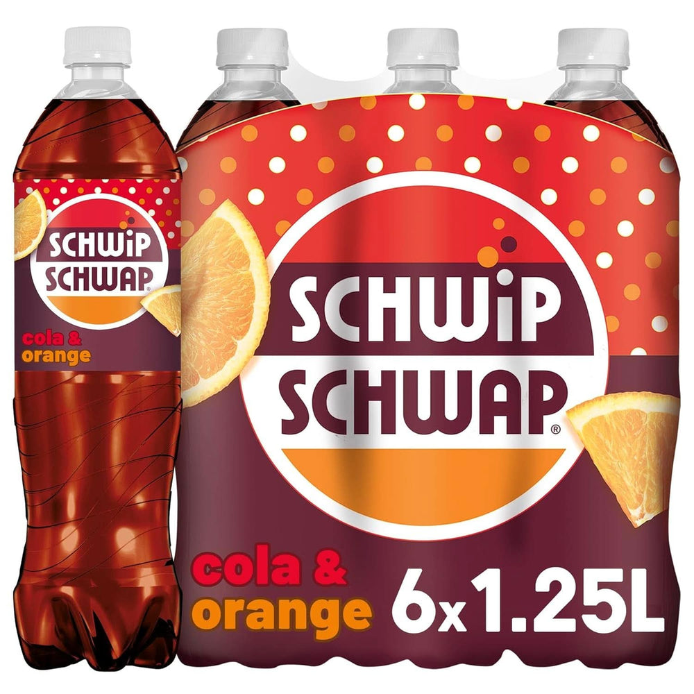 SCHWIPSCHWAP, The Original - Orange caffeinated cola drink, set 6 x 1.25 liters Non-alcoholic drinks Naty Shop New Version