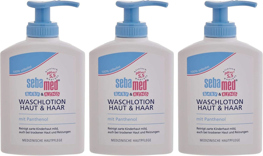 Sebamed Washing lotion for babies and children, shampoo and shower gel, 200 ml (pack of 3) Mother and Child Naty Shop