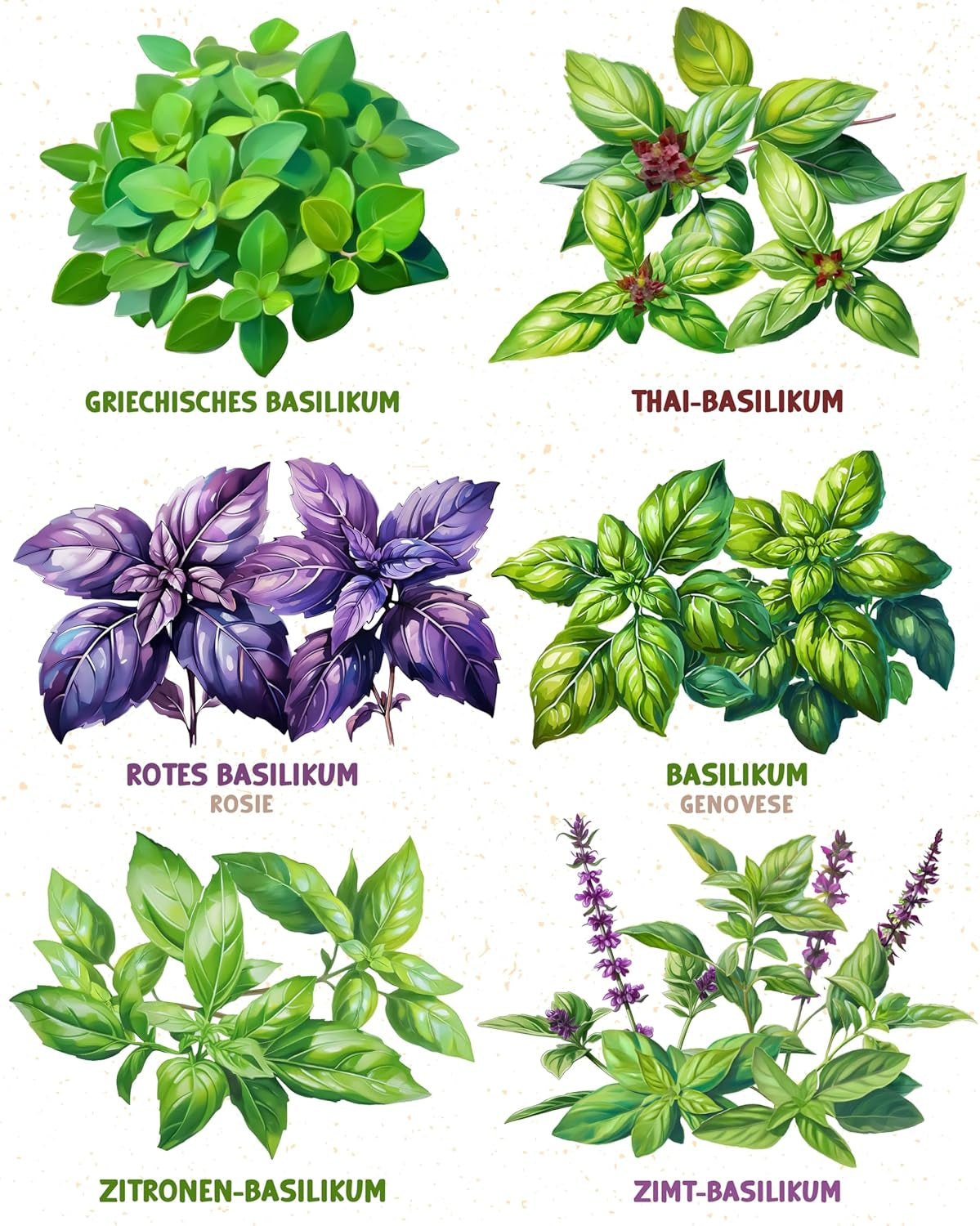 Organic Basil Seeds in a Set of 6 - 6 Basil Seeds for Easy Growing in the Garden, Balcony or Raised Bed - Plant Seeds - Seedlings