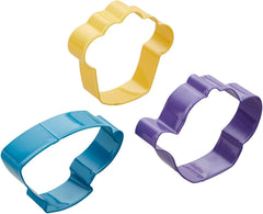 Formă de biscuiți Wilton Tea Party, 3 bucăți: Forme de biscuiți pentru petreceri cu ceai, forme de biscuiți din aluminiu: ceașcă de ceai, ceainic și brioșă, copt în bucătărie, DIY - Set/3