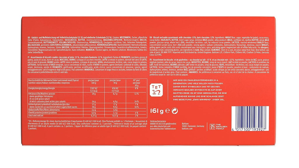 Bahlsen Favourite Collection S, pachet de 6, mix crocant pentru biscuiți și napolitane cu lapte și ciocolată neagră (6 x 161 g / 966 g)