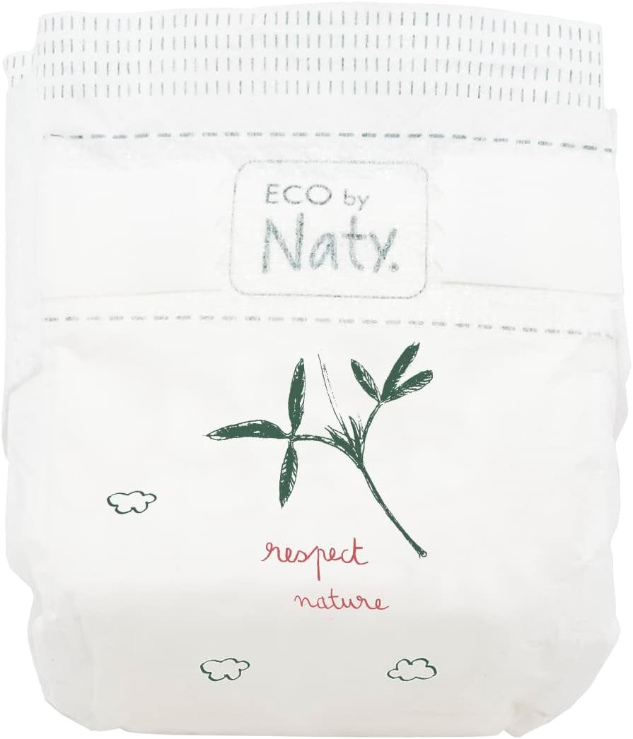 Eco by Naty Premium Disposable Diapers for Sensitive Skin, Size 5, 11-25 kg, (1 x 22 pieces)