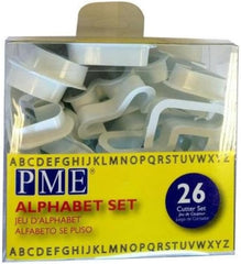 AN300 Forme de biscuiți Jem Alphabet pentru decorarea torturilor și a torturilor din zahăr, asortate, plastic, fildeș, 5 x 1,3 x 5 cm, set de 26 de piese