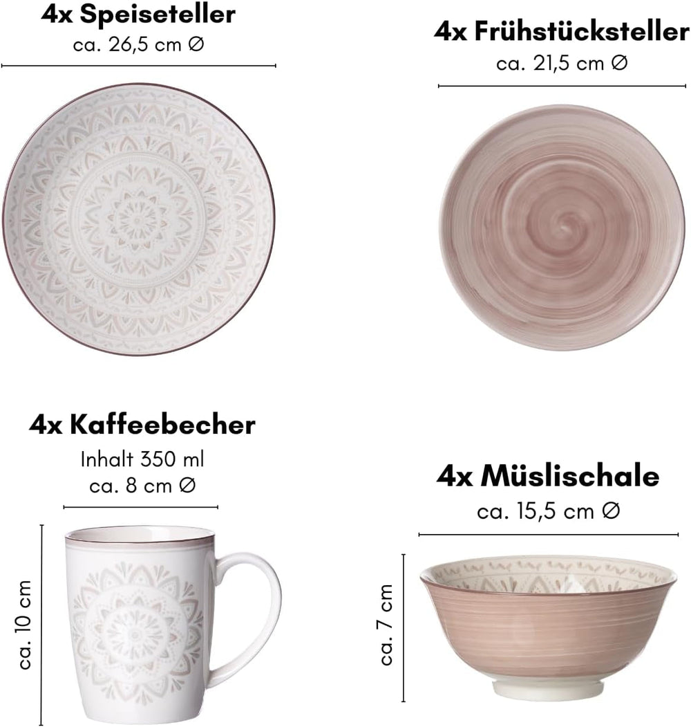 Ritzenhoff & Breker Valencia combined service, 16 pieces Tableware sets Naty Shop