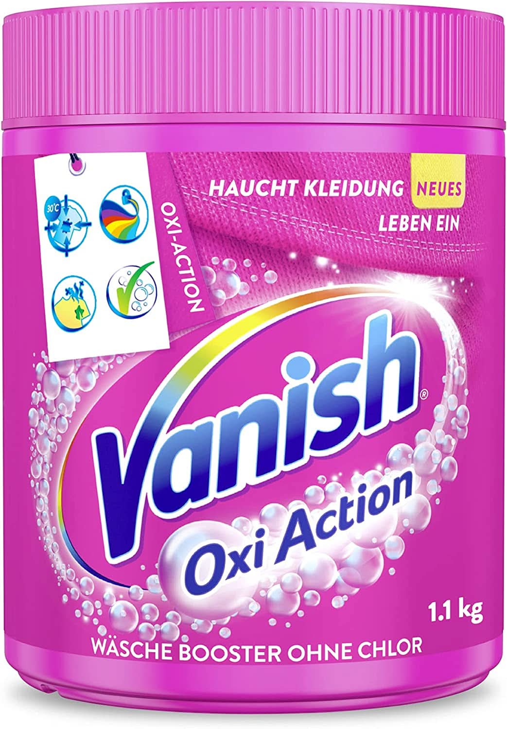 Vanish Oxi Action Powder Pink - 1 X 1.65 Kg - powder for removing stains and improving laundry without chlorine - for colored laundry Laundry Detergents Naty Shop