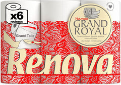Hârtie igienică Renova Renova Grand Royal 4 straturi - 6 role, Large (pachet de 5)