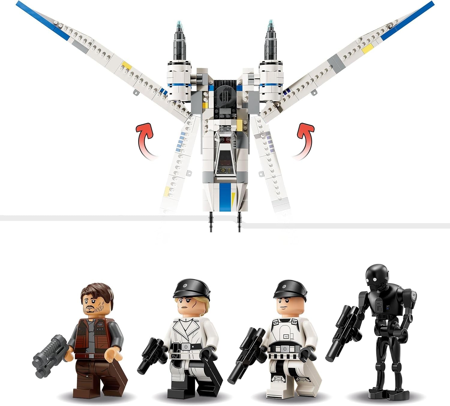 LEGO Star Wars 75399 Rebel U-Wing Starfighter - Toy with swing wing function and 3 minifigures including Cassian Andor and K-2SO droid figure - Gift for boys aged 8+ and Andor fans season 2 Building sets Beuche den LEGO-Store