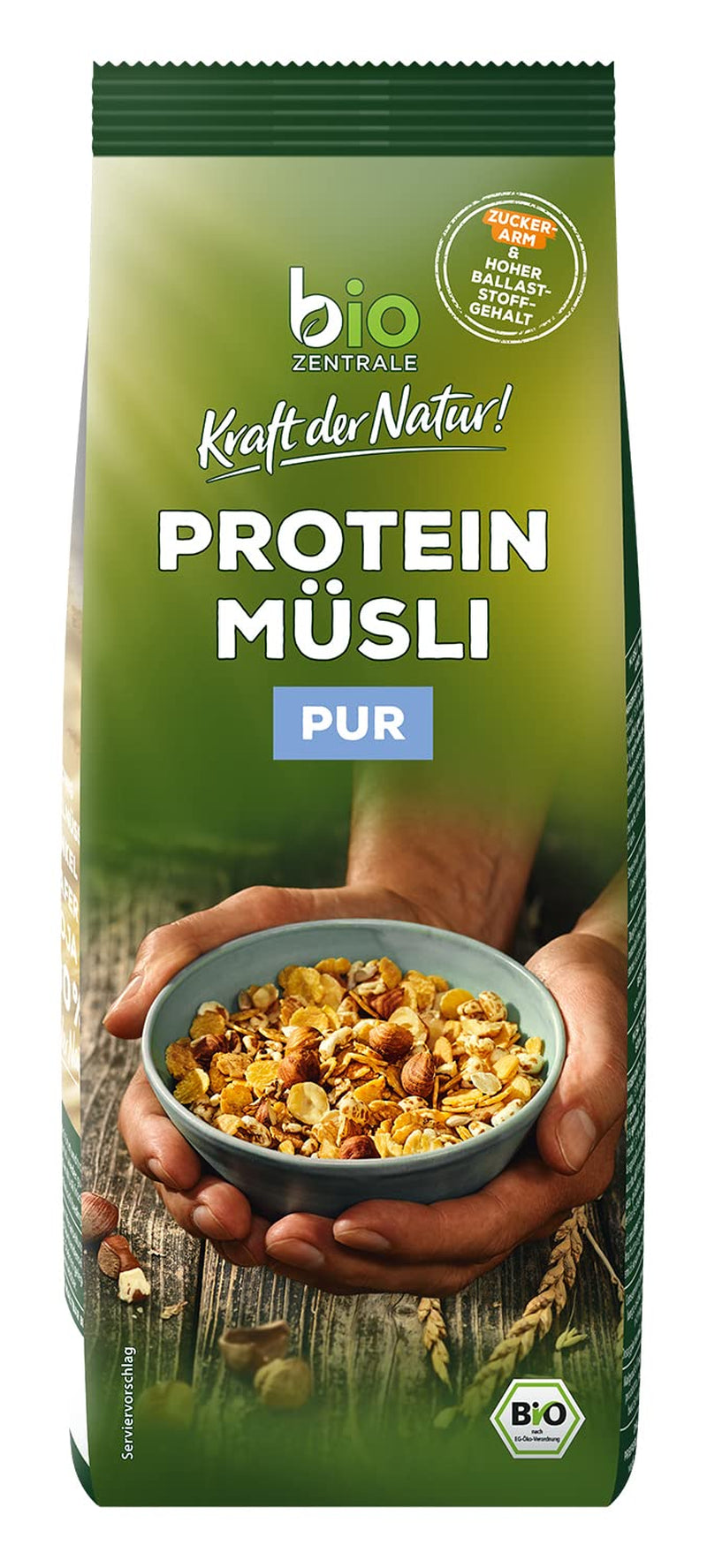 Biozentrale pure protein muesli - 375g - Organic with honey - As breakfast cereal or as a snack