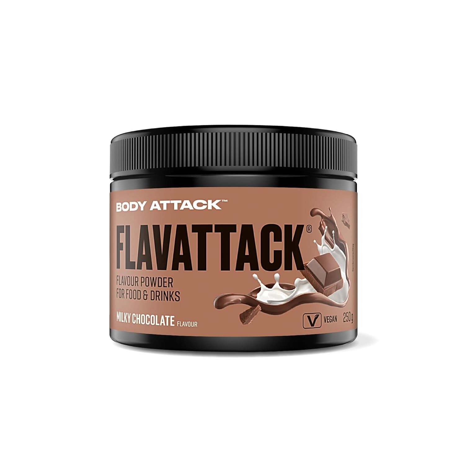Body Attack Flavattack®, Double Choc Brownie, 250G / 83 portions Flavors Naty Shop 250 grams Milk chocolate
