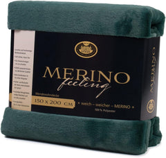 Gözze - Comfortable Blanket, Reversible, High Density 600 G/M², 150 X 200 Cm - Dark Green Beds and Blankets Besuche den GÃ¶zze-Store