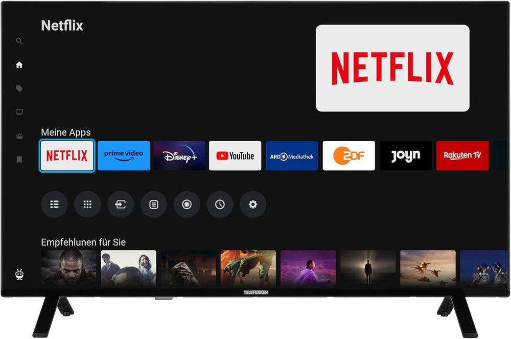 Televizor inteligent TELEFUNKEN de 40 de inci, cu tehnologie TiVo Full HD, HDR TV cu tuner triplu și 6 luni de HD+ incluse, televizor LED XF40TP900S (2026)