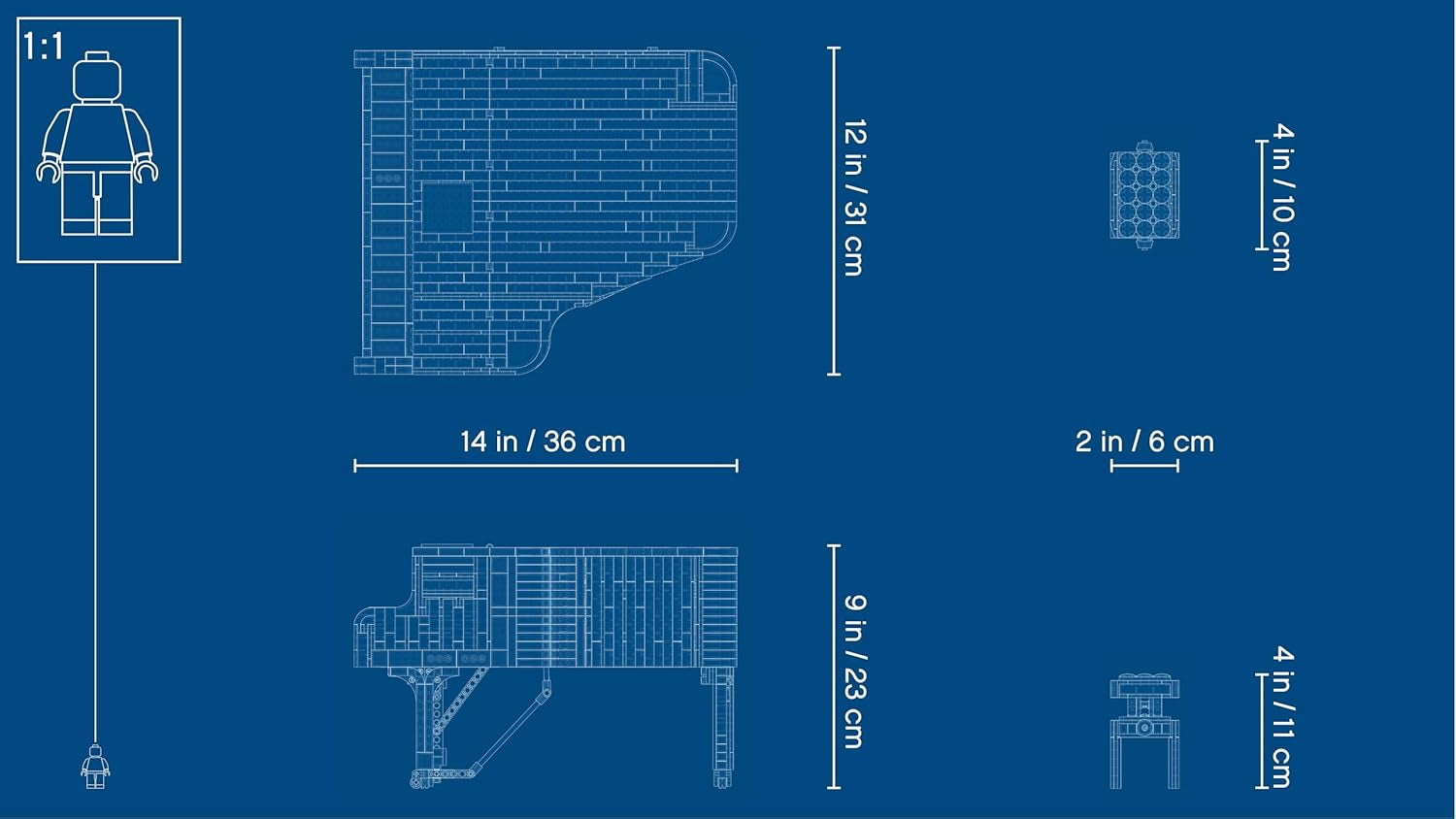 LEGO Ideas Concert Wing (21323); Bauset; Ihr eigener Konzertflügel; tolles Modellbauprojekt estimated Pianisten, Musiker, Musikliebhaber oder Bastler (3.662 Teile)
