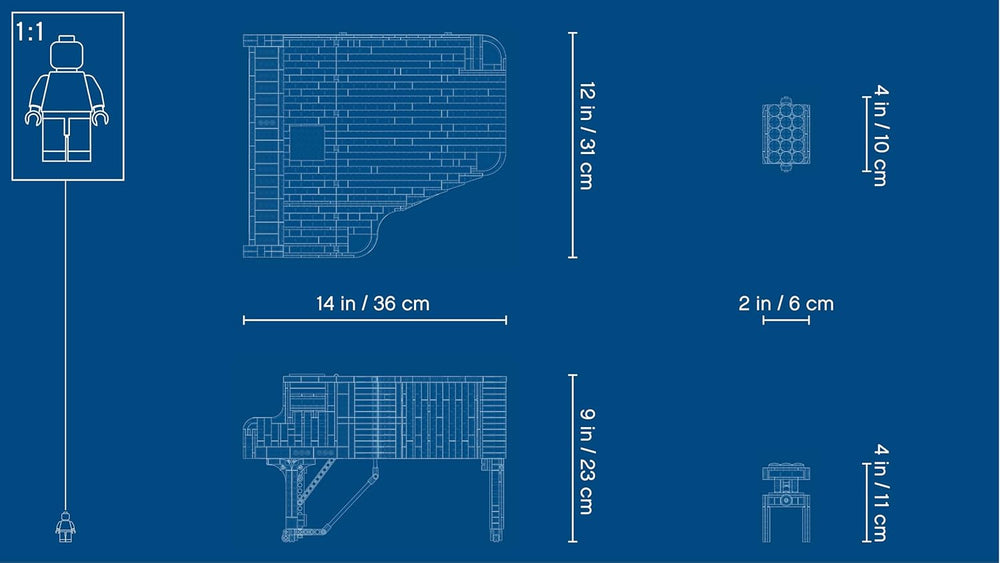 LEGO Ideas Concert Wing (21323); Bauset; Ihr eigener Konzertflügel; tolles Modellbauprojekt estimated Pianisten, Musiker, Musikliebhaber oder Bastler (3.662 Teile)