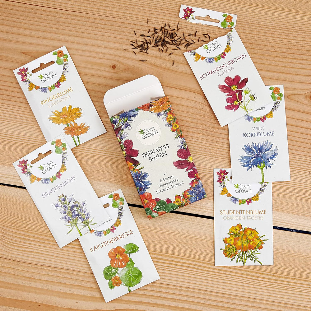 Cosmos Seeds (Mottled): Premium Cosmos Seeds for 100 Flowering Cosmos Plants – Edible Flower Seeds – Colorful Flower Seeds – Wildflower Seeds from OwnGrown