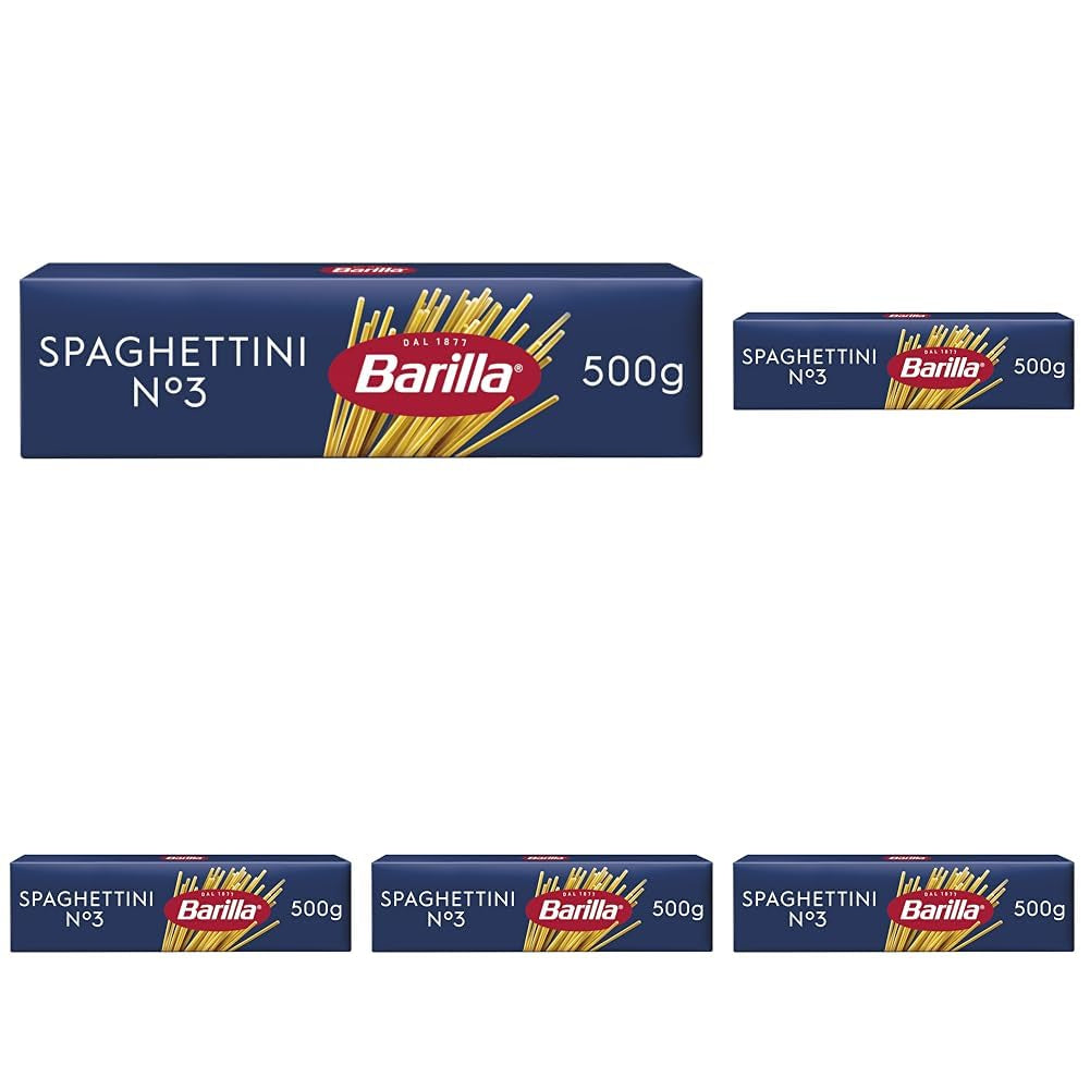 Pasta Barilla Classic Spaghettini no. 3 high-quality durum wheat, always al dente (1 x 500 g)