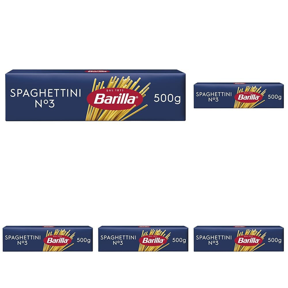 Pasta Barilla Classic Spaghettini no. 3 high-quality durum wheat, always al dente (1 x 500 g)
