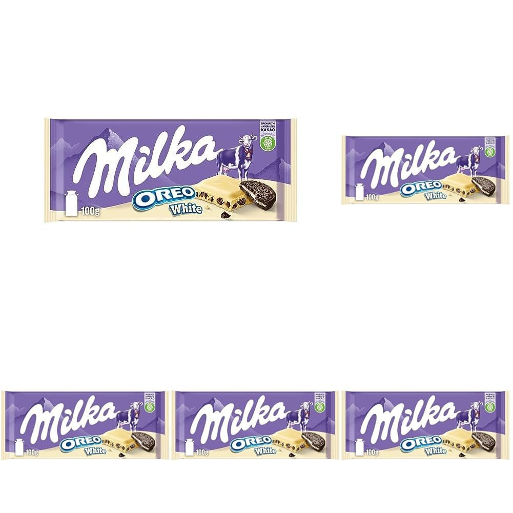 Milka Oreo Sandwich – Alpine milk chocolate, filled with crunchy pieces of Oreo cookies and smooth vanilla cream – 92g