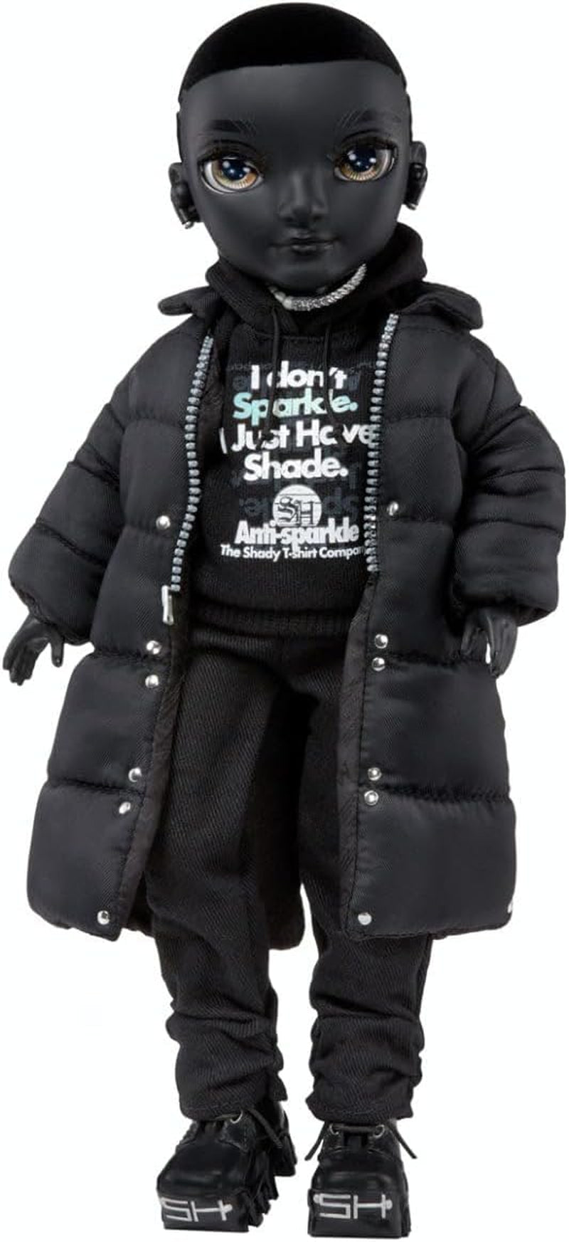 Rainbow High Shadow High - REXX McQueen - Schwarze Modepuppe mit modischem Outfit und mehr als 10 bunten Spielaccessoires - Ideal für Sammler und Kinder von 4-12 Jahren