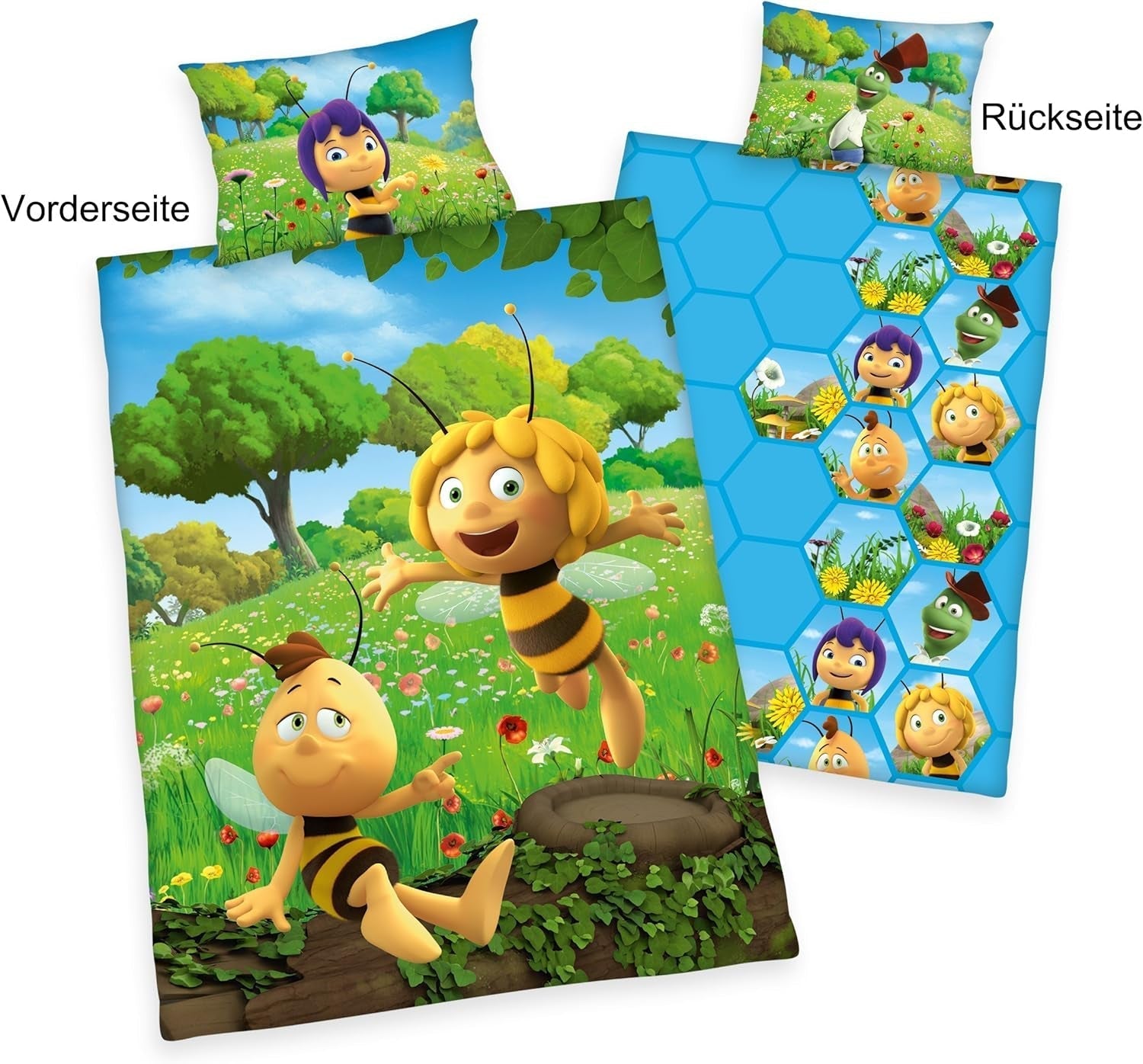 Lenjerie de pat pentru copii, Albinuta Maya, bumbac/renforcé Lenjerie de pat - copii Naty Shop