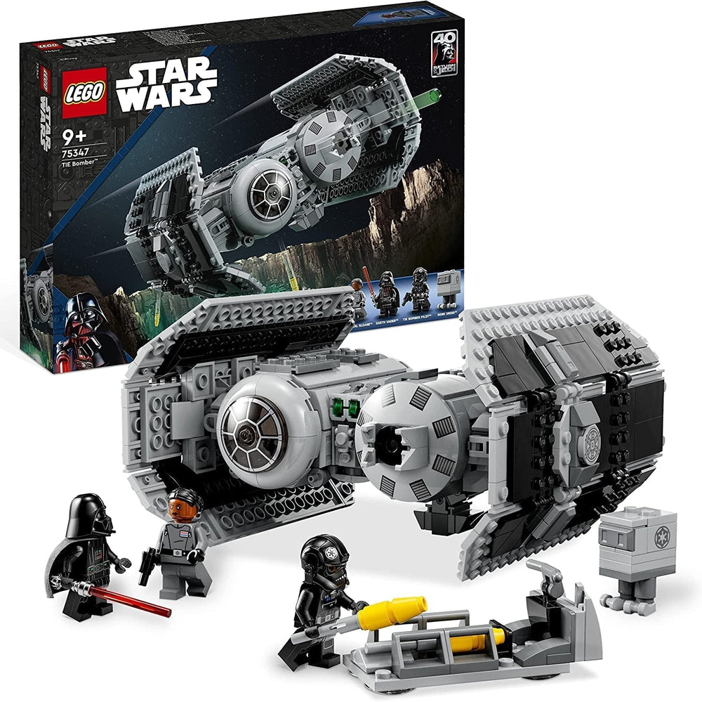LEGO Star Wars TIE Bomber Model Kit with Darth Vader Minifigures with Lightsaber and Gonk Droid, Starfighter Buildable Toy as a Gift 75347 Building Sets Beuche den LEGO-Store Single